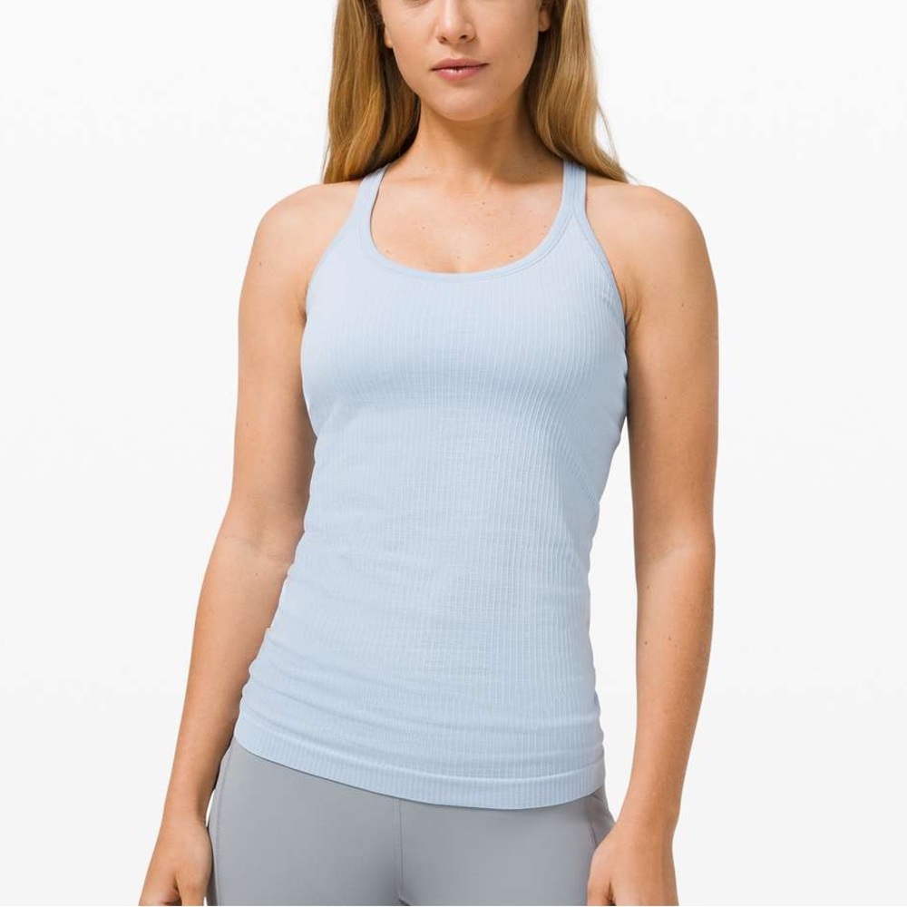 Lululemon Ebb to Street Tank, Color: Blue Linen, Size: 6